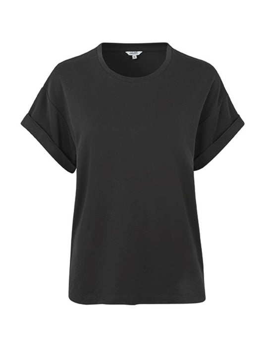 Basic T- Shirt mit Ärmelumschlag