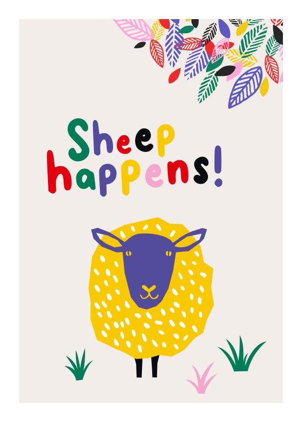Poster `Sheep happens`