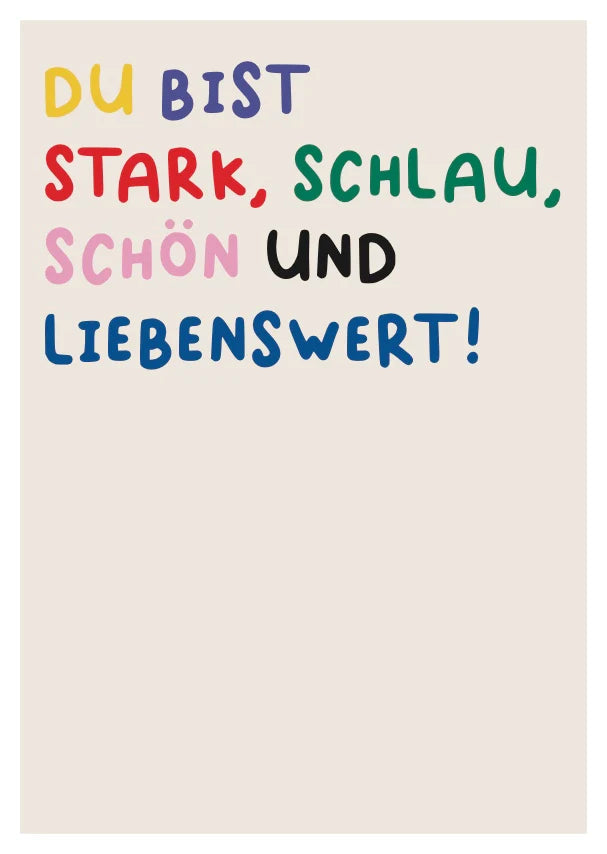 Poster - "Stark, schlau, schön & liebenswert" groß